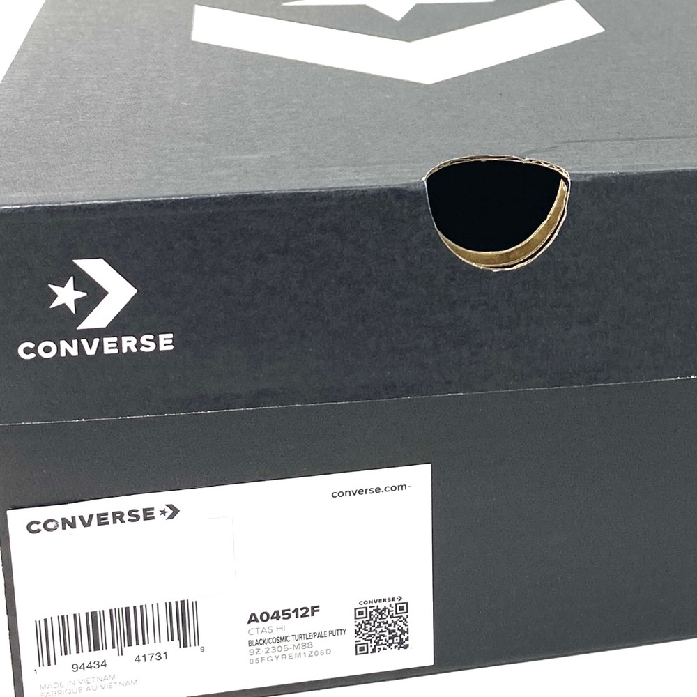 Converse Chuck Taylor High Shoes Women Size Khaki Black Canvas Sneakers A04512F - Picture 8 of 9